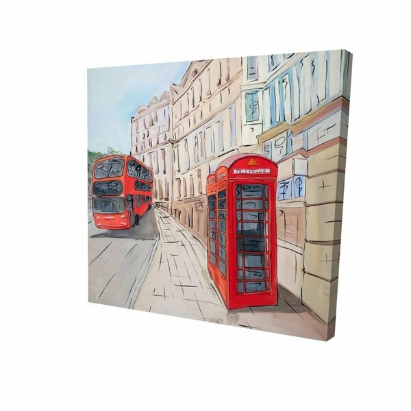 Begin Home Decor 12 x 12 in. London Bus & Telephone Booth-Print on Canvas 2080-1212-CI359